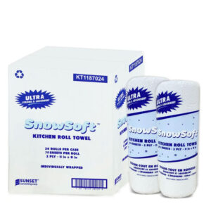 Snowsoft Kitchen 2-Ply Towel Roll, 8" x 11", White